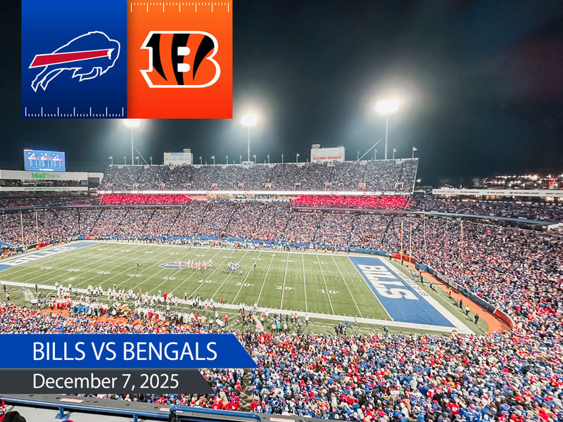 Cincinnati Bengals at Buffalo Bills Bus Trip Sunday December 7