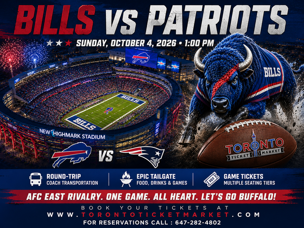 Buffalo Bills vs New England Patriots Bus Trip October 4 2026