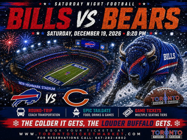 Buffalo Bills vs Chicago Bears Bus Trip December 19, 2026