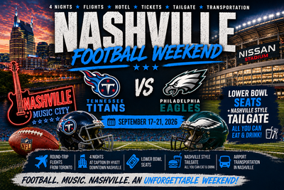 Toronto to Nashville Football Trip Package – Titans vs Eagles September 17–21, 2026