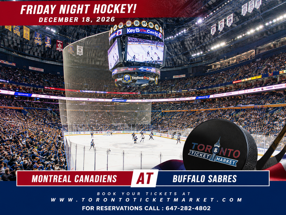 Montreal Canadiens at Buffalo Sabres Friday December 18 2026 Bus Trip