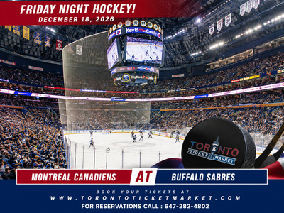 Montreal Canadiens at Buffalo Sabres Friday December 18 2026 Bus Trip