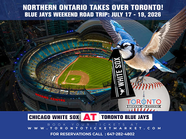 Toronto Blue Jays Weekend Road Trip from Northern Ontario July 17-19 (Bus + Hotel + Game Tickets)