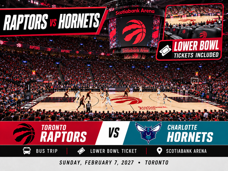 Toronto Raptors vs. Charlotte Hornets – Western Ontario Bus Trip Sunday February 7 2027