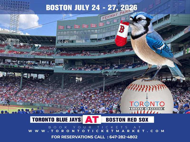 Toronto Blue Jays vs Red Sox Fenway Road Trip – Weekend Bus Tour & Hotel Package July 24-27 SOLD OUT